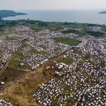 Campo de Bulengo, nos arredores de Goma, onde MSF oferece serviços de saúde. Foto: Michel Lunanga/MSF