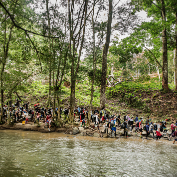 Migrantes da rota de migração de Darién. Agosto de 2023. © Juan Carlos Tomasi/MSF