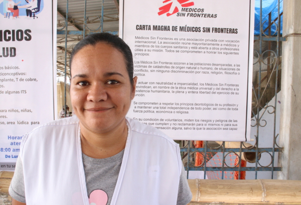 Mercedes Cortez, supervisora de enfermagem de MSF na clínica em Tumbes, no Peru. © Lisa Mena/MSF