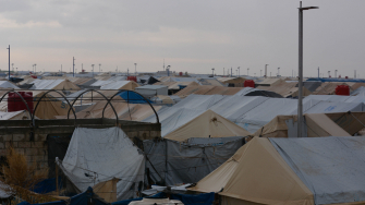 Acampamento de refugiados Al-Hol, localizado no nordeste da Síria. © MSF