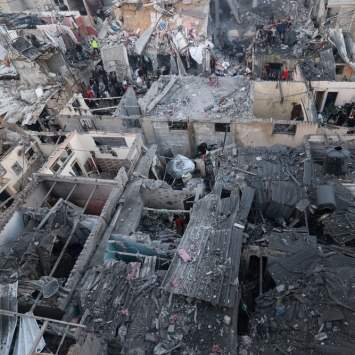 Construções destruídas em Gaza. Dezembro de 2023. © MSF