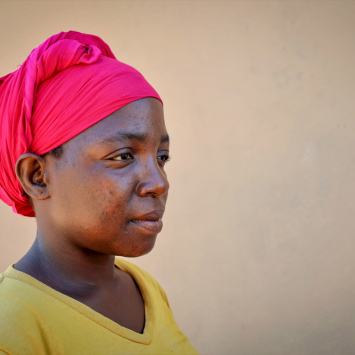 Ernestina Jeremias, deslocada de sua cidade por causa da violência. ©MSF/Martim Gray Pereira