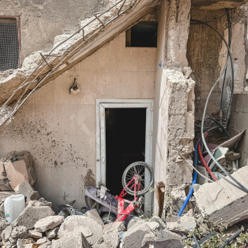 Casa destruída diversas vezes durante incursões das forças israelenses em Jenin, na Cisjordânia, incluindo por escavadeiras entre os dias 21 e 23 de maio. ©Oday Alshobaki/MSF