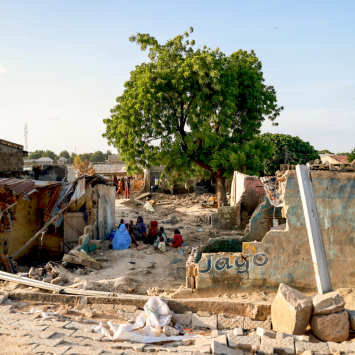 A enchente destruiu muitas estruturas em Maiduguri, na Nigéria. Setembro de 2024. © Abba Adamu Musa/MSF