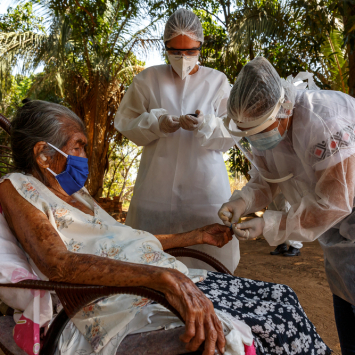 Paciente atendida por equipe de MSF no Mato Grosso do Sul. Foto: Diego Baravelli/MSF